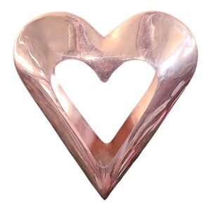 Brass Heart Shaped Hanging Planter 10 x 11 Plants or Candle Holder